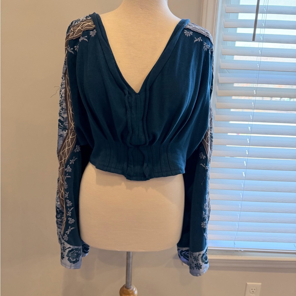 Free People Embroidered Blouse